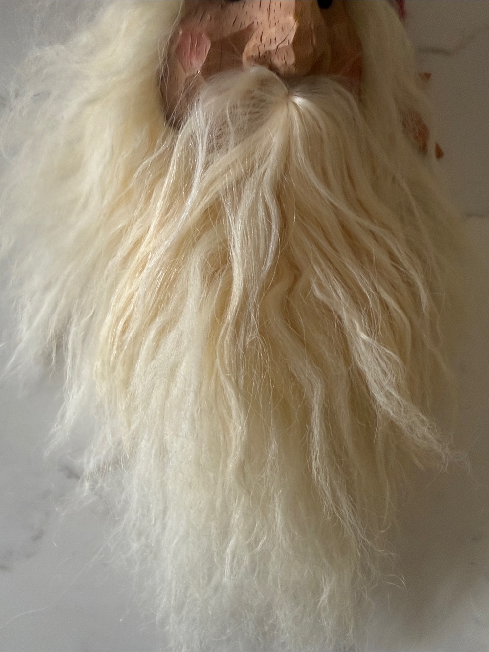 Handcrafted Santa Tree Topper Real Fur Beard - Picture 5 of 10